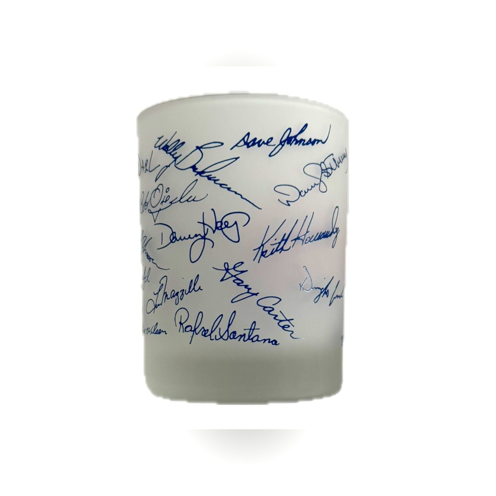 😎 NWOT Vintage 1986 New York METS World Series Champion signed frosted g… - Picture 4 of 5